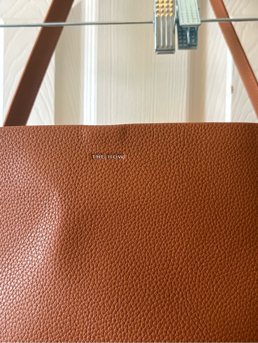 The Row Caramel Leather Tote with Subtle Strap - Picture 3 of 5
